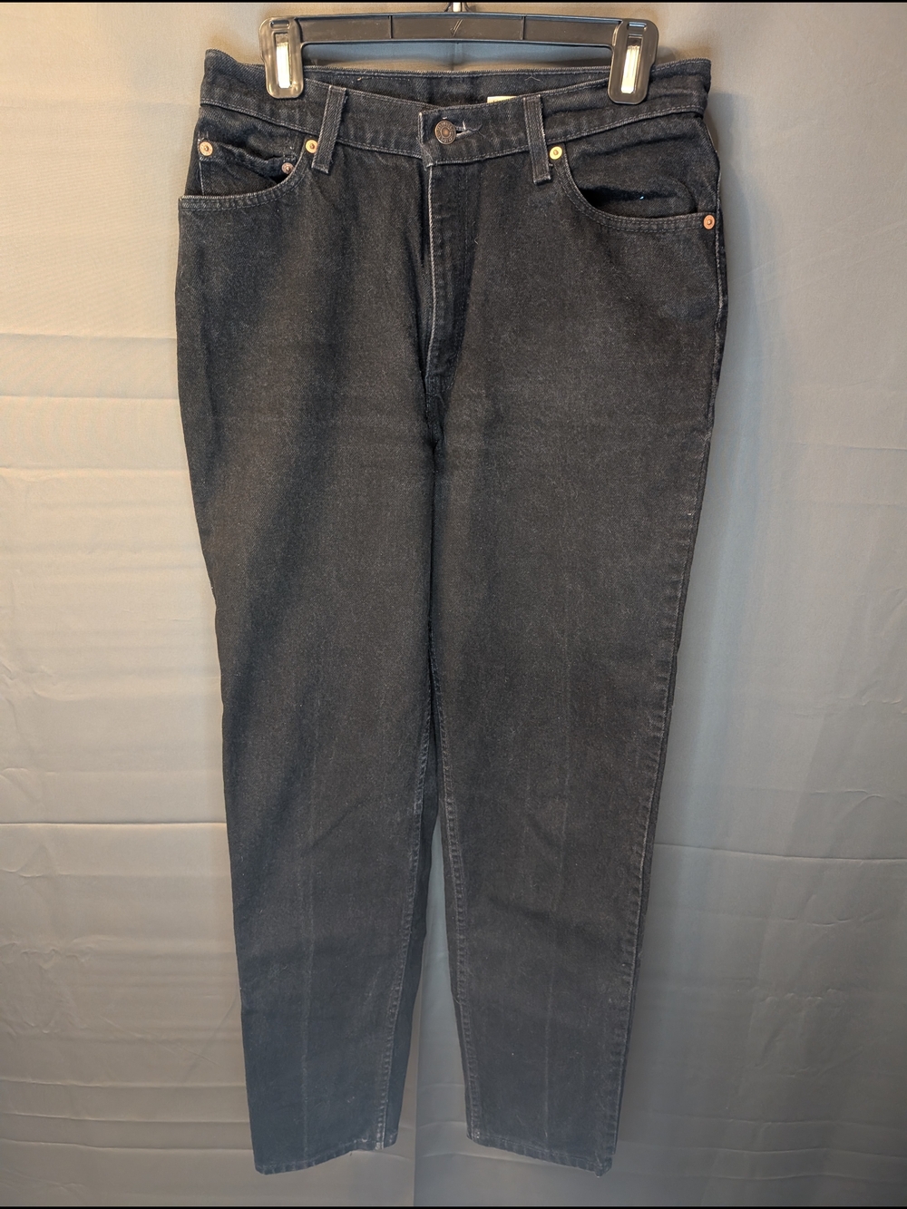 Vintage 90s Levi's 17512 Black High Waisted Mom Jeans Made in USA Sz 13M